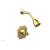 Phylrich 163-21/024 Couronne Cross Handle Pressure Balance Shower Set in Satin Gold