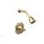 Phylrich 163-21/003 Couronne Cross Handle Pressure Balance Shower Set in Polished Brass