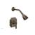 Phylrich 162-22/047 Marvelle Lever Handle Pressure Balance Shower Set in Brass/Antique Brass