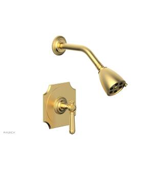 Phylrich 162-22/24B Marvelle Lever Handle Pressure Balance Shower Set in Gold