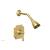 Phylrich 162-22/24B Marvelle Lever Handle Pressure Balance Shower Set in Gold