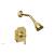 Phylrich 162-22/025 Marvelle Lever Handle Pressure Balance Shower Set in Polished Gold