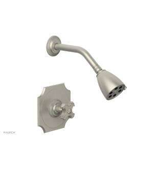 Phylrich 162-21/15B Marvelle Cross Handle Pressure Balance Shower Set in Brushed Nickel