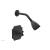 Phylrich 162-21/10B Marvelle Cross Handle Pressure Balance Shower Set in Distressed Bronze/Oil Rubbed Bronze