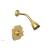 Phylrich 162-21/24B Marvelle Cross Handle Pressure Balance Shower Set in Gold
