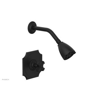 Phylrich 162-21/040 Marvelle Cross Handle Pressure Balance Shower Set in Black