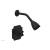 Phylrich 162-21/040 Marvelle Cross Handle Pressure Balance Shower Set in Black