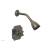 Phylrich 162-21/15A Marvelle Cross Handle Pressure Balance Shower Set in Pewter