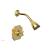 Phylrich 162-21/024 Marvelle Cross Handle Pressure Balance Shower Set in Satin Gold