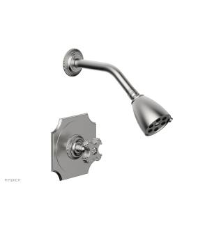 Phylrich 162-21/26D Marvelle Cross Handle Pressure Balance Shower Set in Satin Chrome
