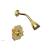 Phylrich 162-21/025 Marvelle Cross Handle Pressure Balance Shower Set in Polished Gold