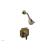 Phylrich 161-23/047 Henri Marble Lever Handle Pressure Balance Shower Set in Brass/Antique Brass