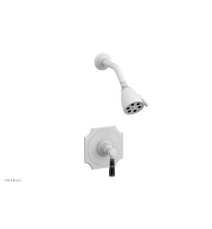 Phylrich 161-23/050 Henri Marble Lever Handle Pressure Balance Shower Set in White
