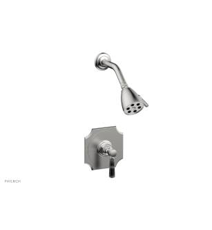 Phylrich 161-23/26D Henri Marble Lever Handle Pressure Balance Shower Set in Satin Chrome