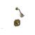 Phylrich 161-21/047 Henri Cross Handle Pressure Balance Shower Set in Brass/Antique Brass