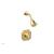 Phylrich 161-21/024 Henri Cross Handle Pressure Balance Shower Set in Satin Gold