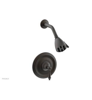 Phylrich DPB3100/10B Revere & Savannah Straight Handle Pressure Balance Shower Set in Distressed Bronze/Oil Rubbed Bronze