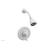 Phylrich DPB3100/050 Revere & Savannah Straight Handle Pressure Balance Shower Set in White