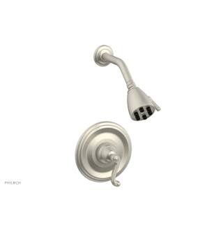 Phylrich DPB3102/15B Revere & Savannah Curved Handle Pressure Balance Shower Set in Brushed Nickel