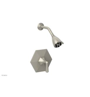 Phylrich PB3170/15B Lee Verre & La Crosse Lever Handle Pressure Balance Shower Set in Brushed Nickel