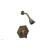 Phylrich PB3170/047 Lee Verre & La Crosse Lever Handle Pressure Balance Shower Set in Brass/Antique Brass