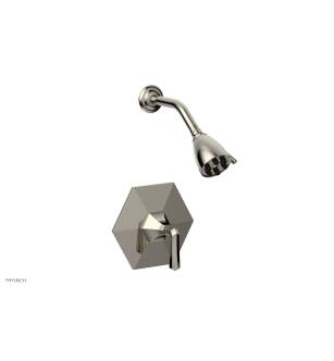 Phylrich PB3170/014 Lee Verre & La Crosse Lever Handle Pressure Balance Shower Set in Polished Nickel