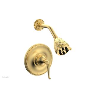 Phylrich PB3141/24B Georgian & Barcelona Lever Handle Pressure Balance Shower Set in Gold