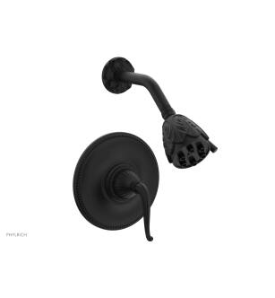 Phylrich PB3141/040 Georgian & Barcelona Lever Handle Pressure Balance Shower Set in Black