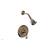 Phylrich DPB3206/047 3Ring Curved Handle Pressure Balance Shower Set in Brass/Antique Brass