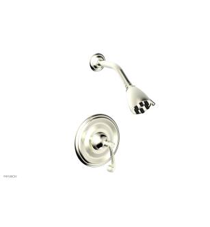 Phylrich DPB3206/015 3Ring Curved Handle Pressure Balance Shower Set in Satin Nickel