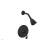 Phylrich DPB3206/040 3Ring Curved Handle Pressure Balance Shower Set in Black