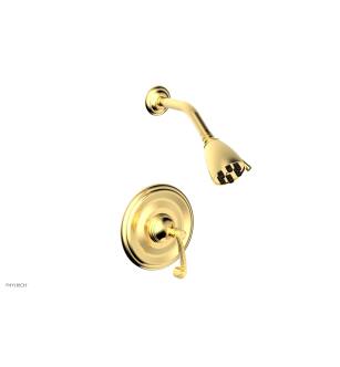 Phylrich DPB3206/024 3Ring Curved Handle Pressure Balance Shower Set in Satin Gold