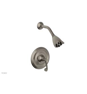 Phylrich DPB3206/15A 3Ring Curved Handle Pressure Balance Shower Set in Pewter
