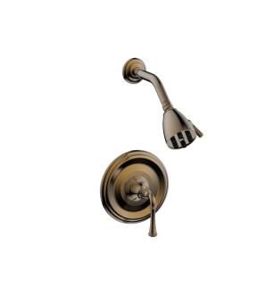 Phylrich DPB3205/047 3Ring Straight Handle Pressure Balance Shower Set in Brass/Antique Brass