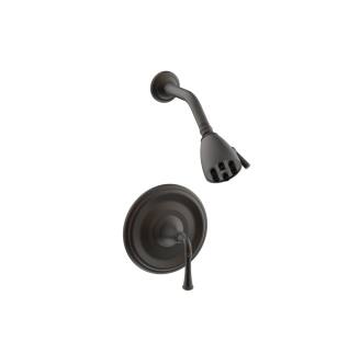 Phylrich DPB3205/10B 3Ring Straight Handle Pressure Balance Shower Set in Distressed Bronze/Oil Rubbed Bronze