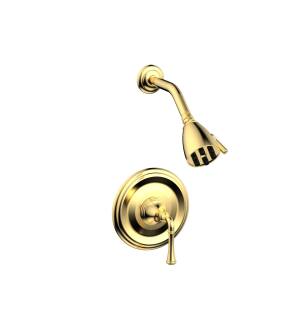Phylrich DPB3205/024 3Ring Straight Handle Pressure Balance Shower Set in Satin Gold