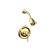 Phylrich DPB3205/024 3Ring Straight Handle Pressure Balance Shower Set in Satin Gold