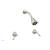 Phylrich D3100/15B Revere & Savannah Two Straight Handle Shower Set in Brushed Nickel