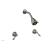 Phylrich D3100/15A Revere & Savannah Two Straight Handle Shower Set in Pewter