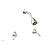 Phylrich D3100/015 Revere & Savannah Two Straight Handle Shower Set in Satin Nickel