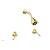 Phylrich D3100/24B Revere & Savannah Two Straight Handle Shower Set in Gold