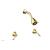 Phylrich D3100/024 Revere & Savannah Two Straight Handle Shower Set in Satin Gold