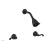 Phylrich D3102/040 Revere & Savannah Two Curved Handle Shower Set in Black