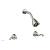 Phylrich D3102/014 Revere & Savannah Two Curved Handle Shower Set in Polished Nickel