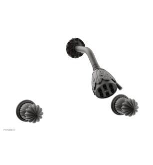 Phylrich K3361/10B Georgian & Barcelona Two Round Handle Shower Set in Distressed Bronze/Oil Rubbed Bronze