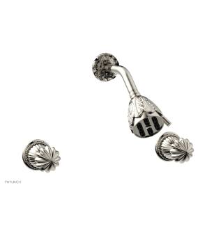 Phylrich K3361/014 Georgian & Barcelona Two Round Handle Shower Set in Polished Nickel