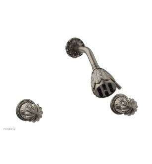 Phylrich K3361/15A Georgian & Barcelona Two Round Handle Shower Set in Pewter