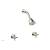 Phylrich D3137/015 Basic Two Blade Cross Handle Shower Set in Satin Nickel