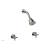 Phylrich D3137/014 Basic Two Blade Cross Handle Shower Set in Polished Nickel
