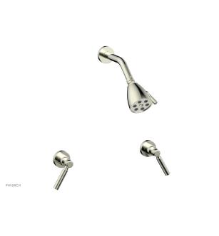 Phylrich D3130/015 Basic Two Lever Handle Shower Set in Satin Nickel